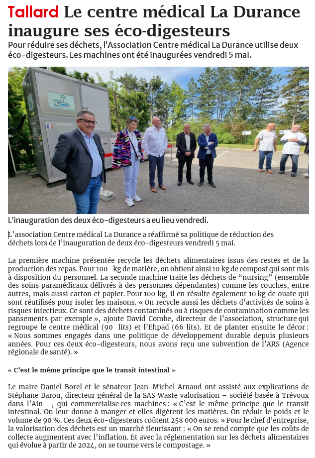 Inauguration éco digesteurs